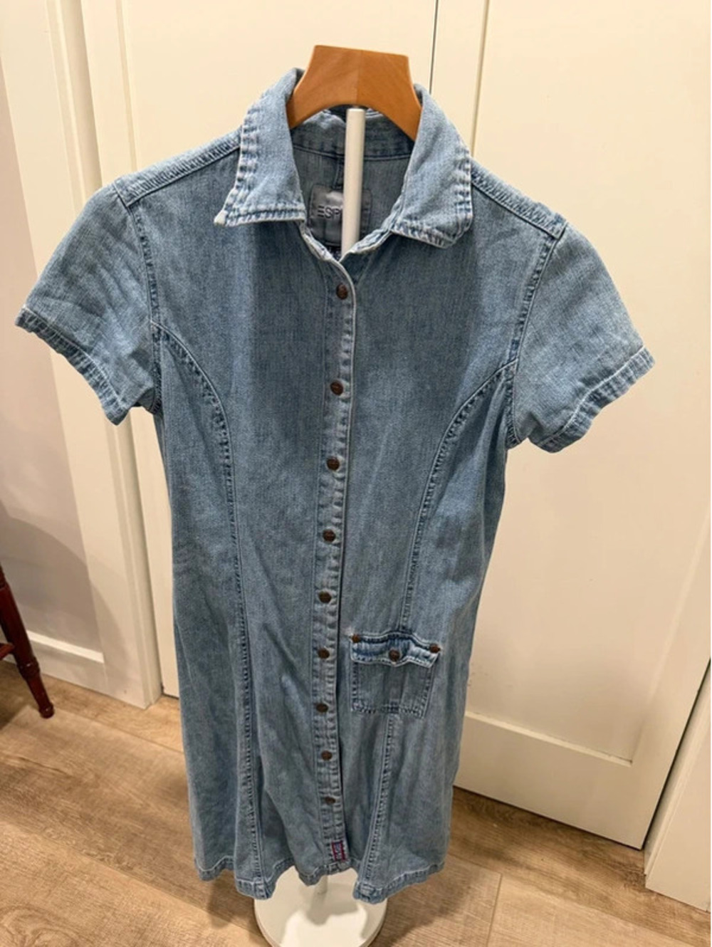 Vintage 90s Esprit Jeans Denim Shirt Dress